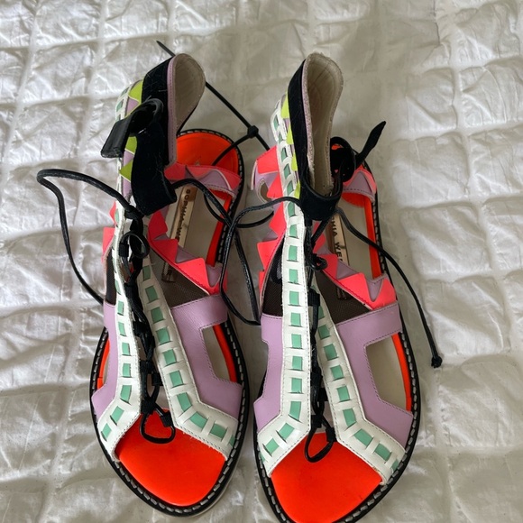 Sophia Webster Neon Sandals with Ankle Strap - Picture 2 of 10